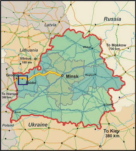 Карта границы Украины и Белоруссии