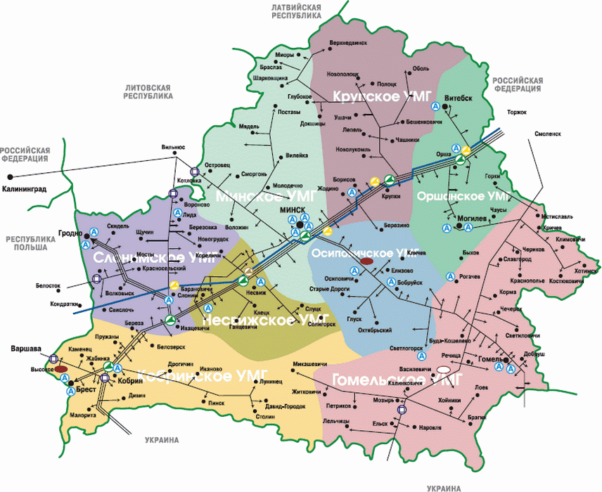 Карта Беларуси подробная - скачать