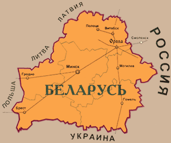Беларусь: карта областей
